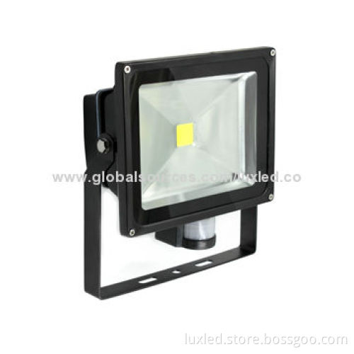 PIR LED Floodlight, PIR Sensor, COB Bridgelux Chip, High-lumen with 3-5 Years Warranty